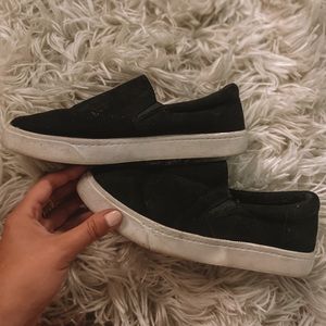 Size 6.5 black suede sneakers